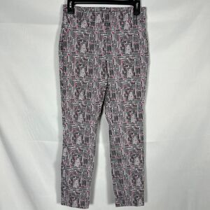 I Love Tyler Madison Magenta Geometric Slim Fit Pants SP funky bold